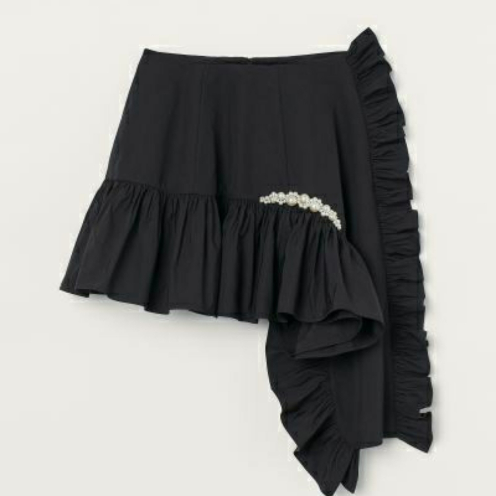 H&M x Simone Rocha Asymmetric Pearl Skirt US 6